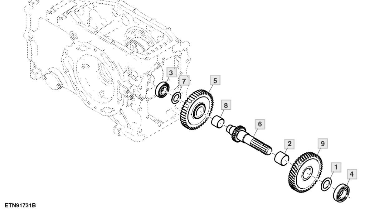 Trục ra PTO, ly hợp kép, PTO kép - ST792334